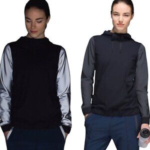 Lululemon Fleet Street Yale Crew Reflective Hoodie Pullover Size 6